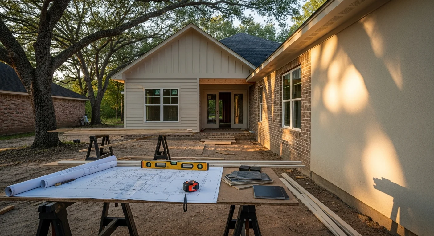 General contractor team working on home construction project