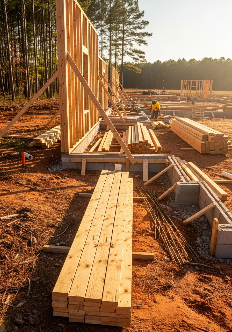 Service team member performing work on a Stonewall land or residential property.